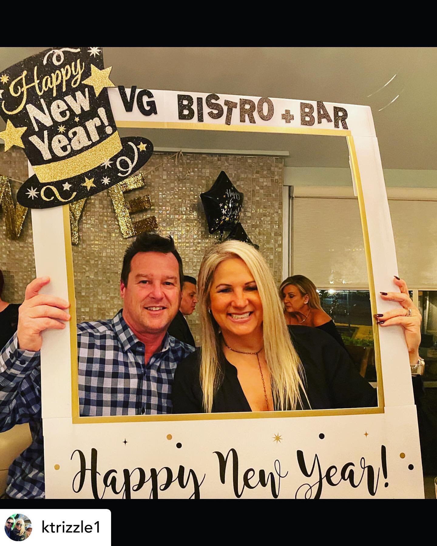 A new year has tiptoed in&hellip;🧐May it be filled with time &amp; love! ❤️🥂🥳Posted @withregram &bull; @ktrizzle1 Happy New Year!!! 🎊🎉🍾🥂🙌 #vgbistro #myfave #newyearsevetradition
